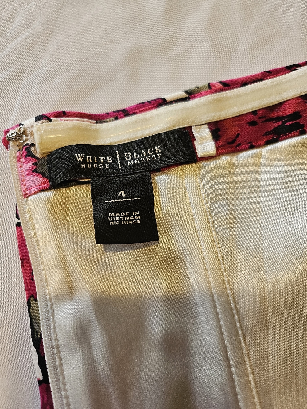 Floral Strapless Bustier Top in Pink and Olive - Picture 4 of 5